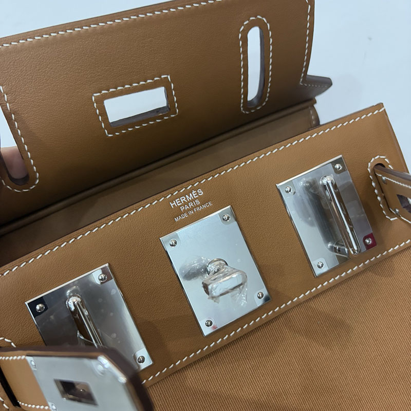 エルメス ケリー アッカド 定価 HERMES ケリー アッカド HAC A DOS ゴールド トワル/スイフト シルバー金具 2524346 - 画像 (4)