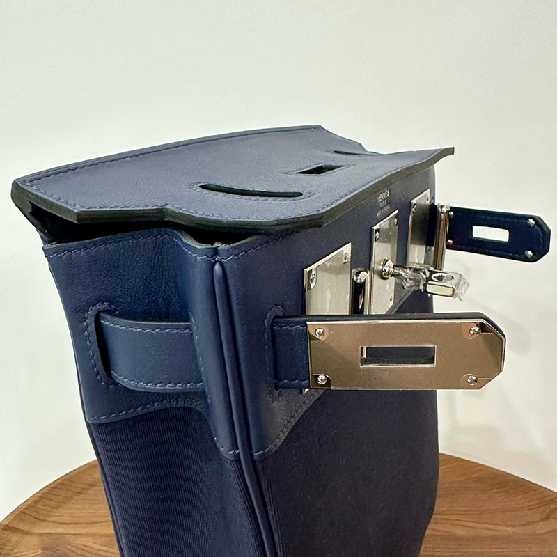 エルメス ケリー アッカド 定価 HERMES ケリー アッカド HAC A DOS ディープブルー トワル/スイフト シルバー金具 2524348 - 画像 (3)