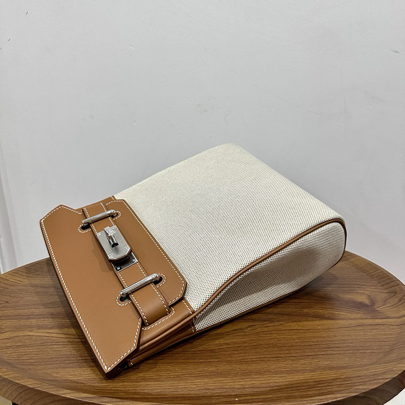 エルメス ケリーアッカド コーデ HERMES ケリー アッカド HAC A DOS ゴールド トワル/スイフト シルバー金具 2524349 - 画像 (6)