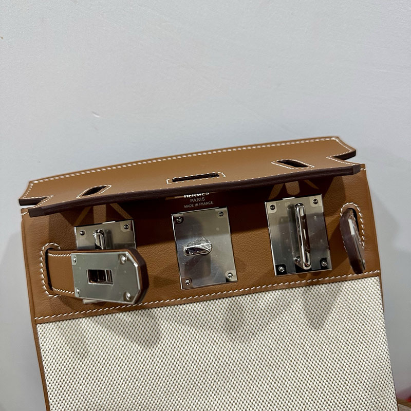 エルメス ケリーアッカド コーデ HERMES ケリー アッカド HAC A DOS ゴールド トワル/スイフト シルバー金具 2524349 - 画像 (3)