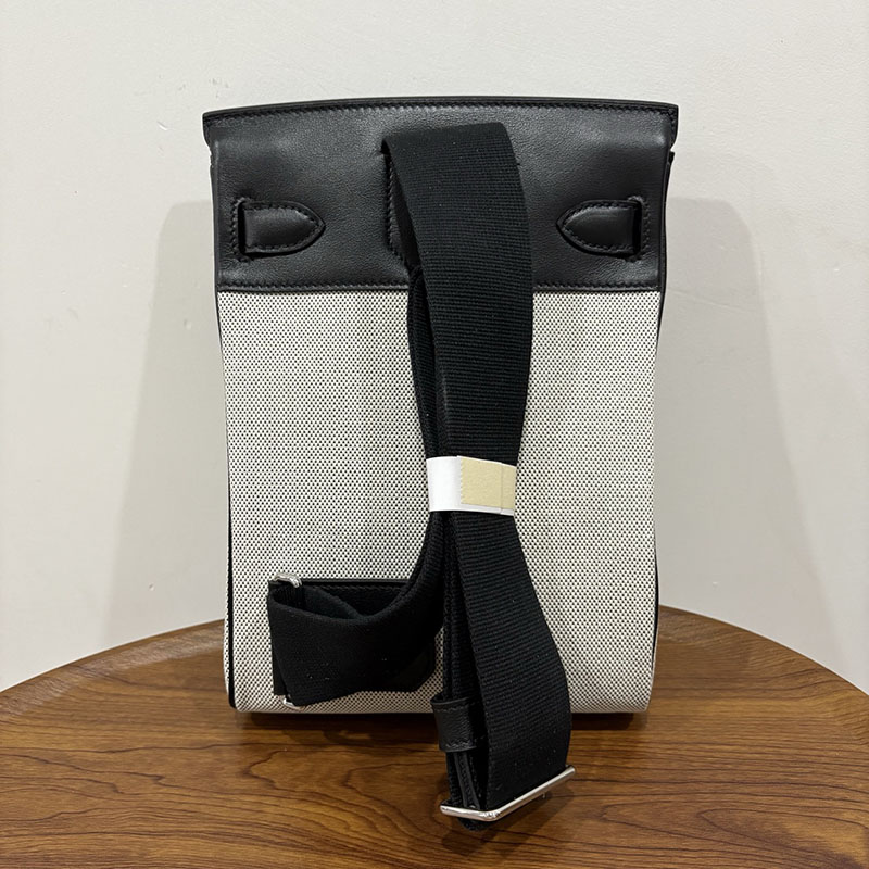 エルメス ケリーアッカド コーデ HERMES ケリー アッカド HAC A DOS 黒 ブラック トワル/スイフト シルバー金具 2524350 - 画像 (9)