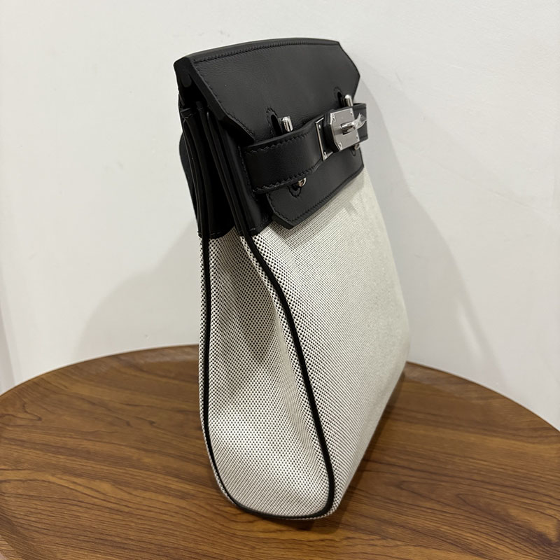 エルメス ケリーアッカド コーデ HERMES ケリー アッカド HAC A DOS 黒 ブラック トワル/スイフト シルバー金具 2524350 - 画像 (8)