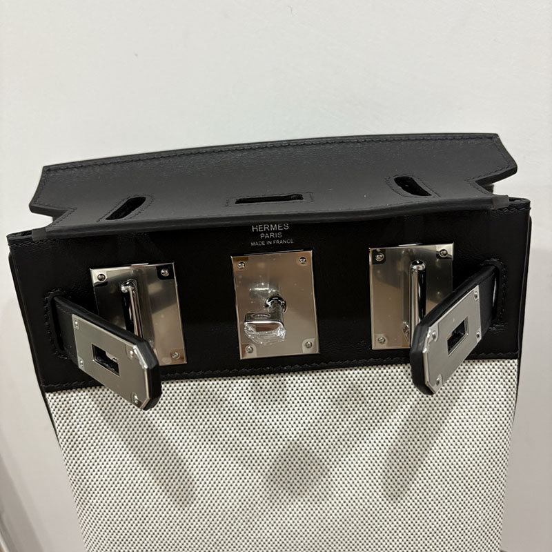 エルメス ケリーアッカド コーデ HERMES ケリー アッカド HAC A DOS 黒 ブラック トワル/スイフト シルバー金具 2524350 - 画像 (3)