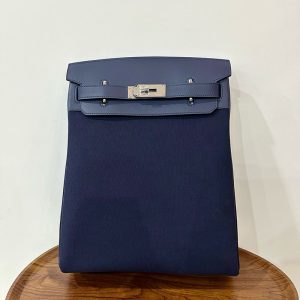 エルメス ケリーアッカド コーデ HERMES ケリー アッカド HAC A DOS ブルーブライトン トワル/スイフト シルバー金具 2524351