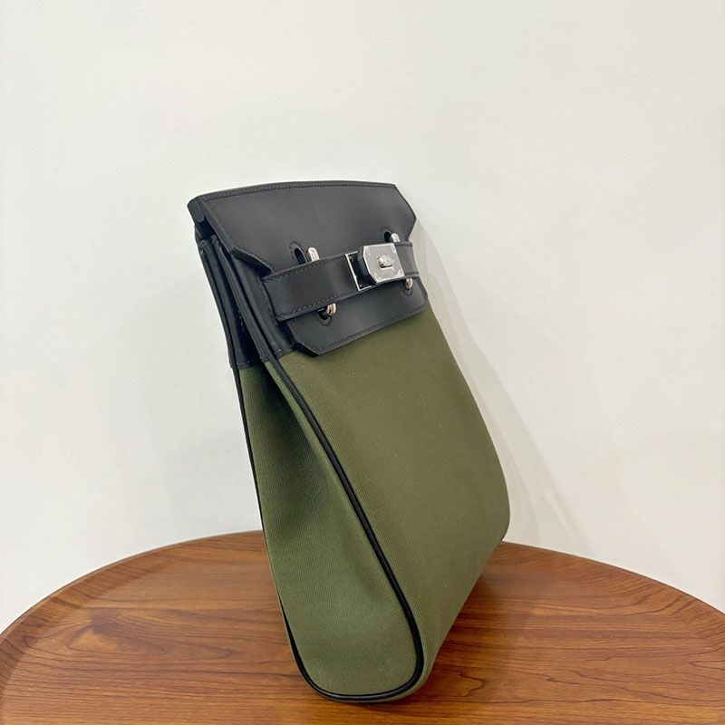 エルメス リュック メンズ HERMES ケリー アッカド HAC A DOS ディープブルー トワル/スイフト シルバー金具 2524354 - 画像 (8)