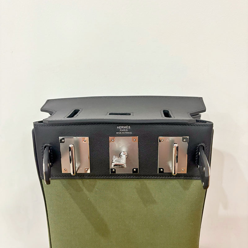 エルメス リュック メンズ HERMES ケリー アッカド HAC A DOS ディープブルー トワル/スイフト シルバー金具 2524354 - 画像 (2)