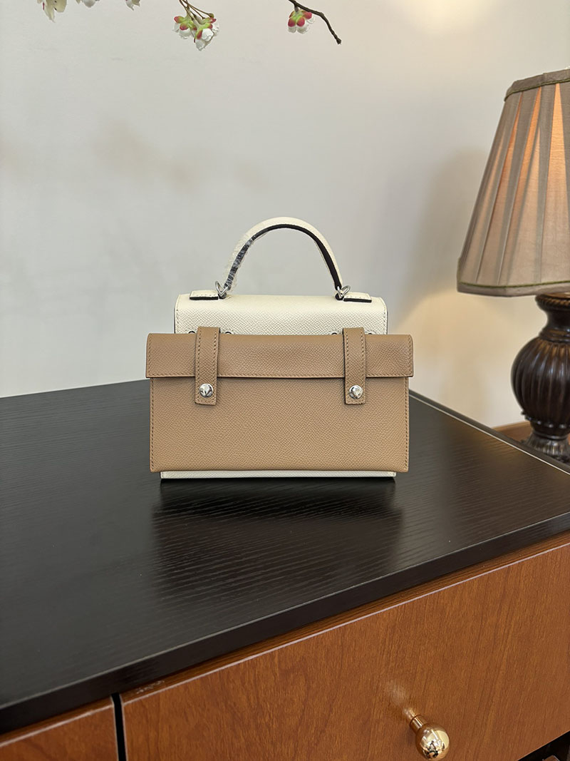 エルメス ケリードール 定価 HERMES ケリードールピクト ナタ/ブラック/ホワイト/モーヴシルベストル/スフレ/ビスキュイ エプソン シルバー金具 2524388 - 画像 (7)