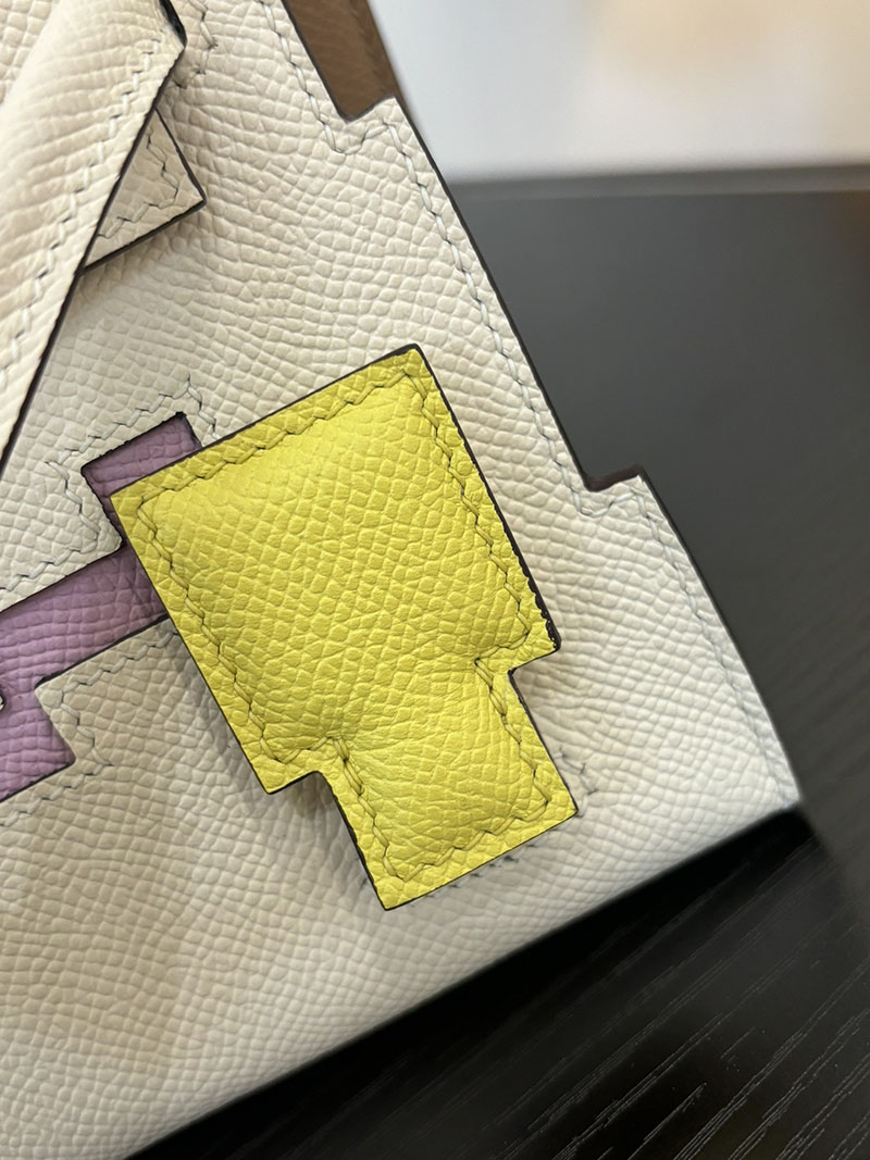 エルメス ケリードール 定価 HERMES ケリードールピクト ナタ/ブラック/ホワイト/モーヴシルベストル/スフレ/ビスキュイ エプソン シルバー金具 2524388 - 画像 (3)