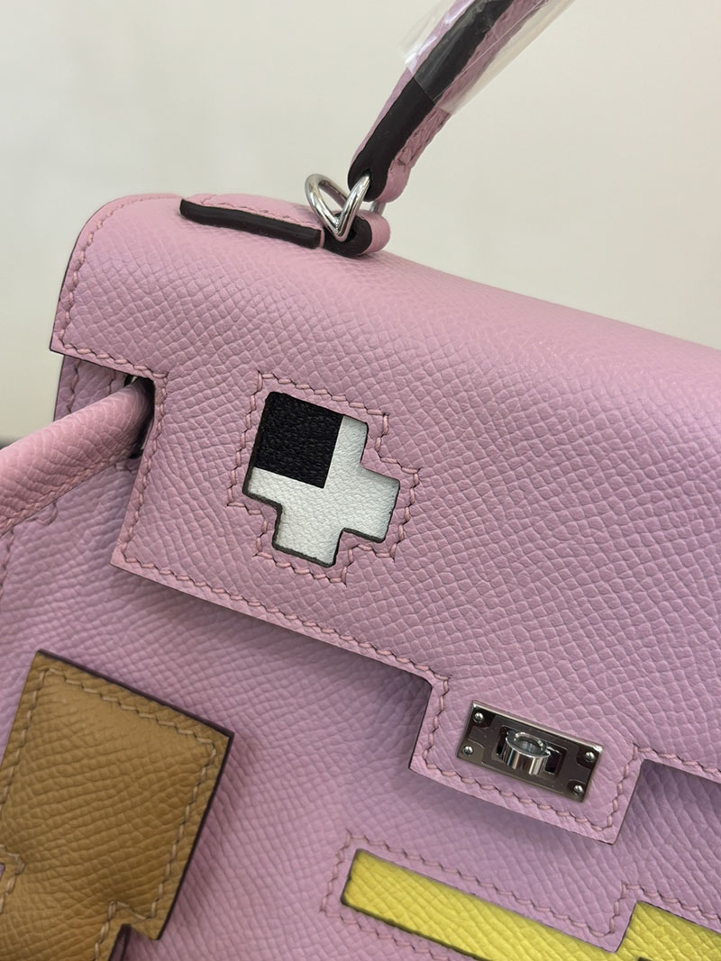 エルメス ケリードール 定価 HERMES ケリードールピクト モーヴシルヴェストル×チャイ×ライム×ナタ エプソン シルバー金具 2524391 - 画像 (7)