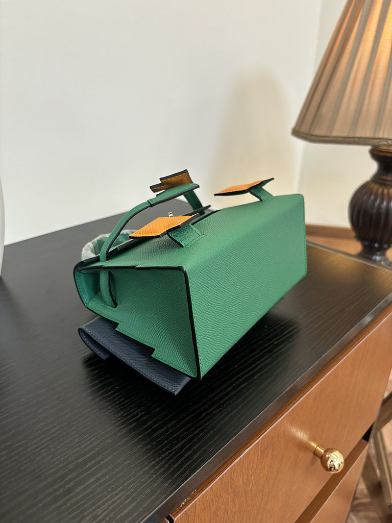 エルメス ケリードール 定価 HERMES ケリードールピクト ヴェールヴェルティゴ×ゴールド×ブルーザンジバル×グリミスティ エプソン シルバー金具 2524392 - 画像 (4)