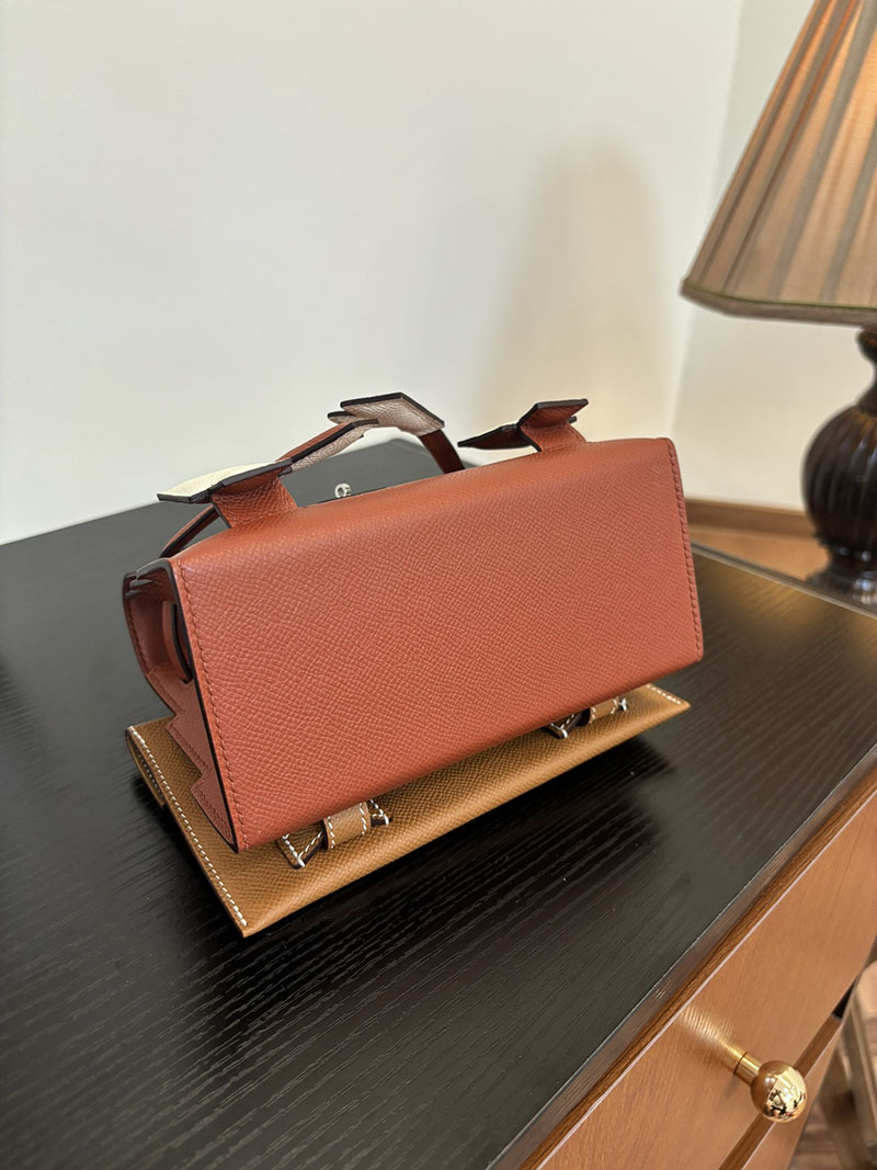 エルメス ケリードール 定価 HERMES ケリードールピクト ルージュアッシュ/ブラック/ホワイト/クレ/ゴールド エプソン シルバー金具 2524394 - 画像 (4)