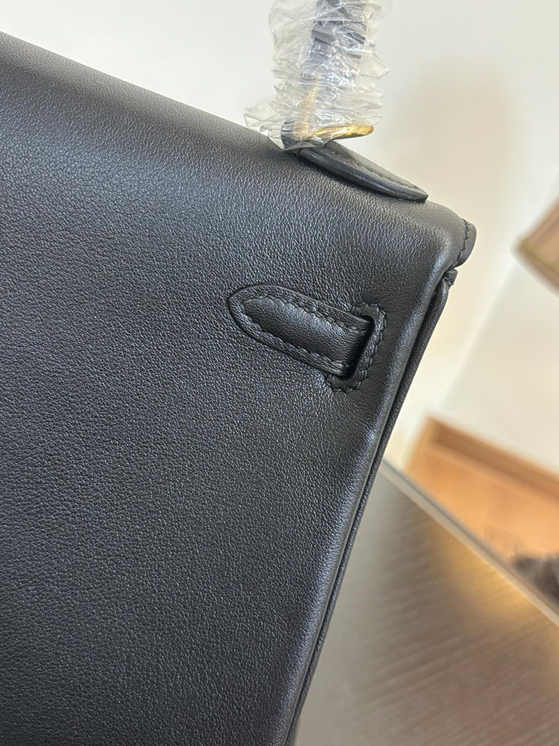 エルメス ケリー カラーマティック 定価 HERMES ケリー25 カラーマティック 内縫い 黒 ブラック ヴォー・スイフト ゴールド金具 2524466 - 画像 (3)