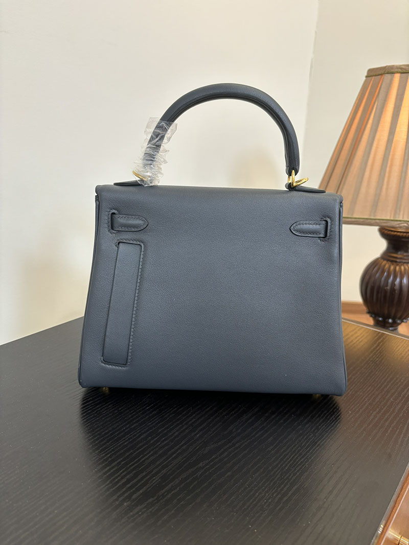 エルメス ケリー カラーマティック 定価 HERMES ケリー25 カラーマティック 内縫い ブルーオラージュ ヴォー・スイフト ゴールド金具 2524467 - 画像 (8)