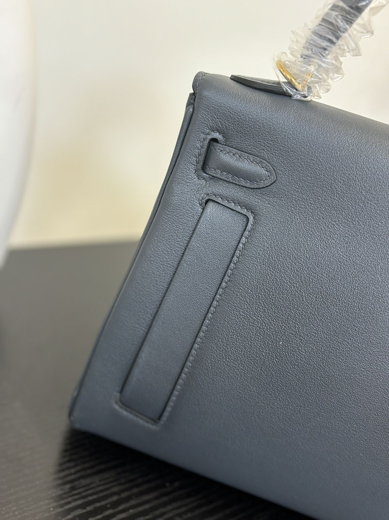 エルメス ケリー カラーマティック 定価 HERMES ケリー25 カラーマティック 内縫い ブルーオラージュ ヴォー・スイフト ゴールド金具 2524467 - 画像 (2)