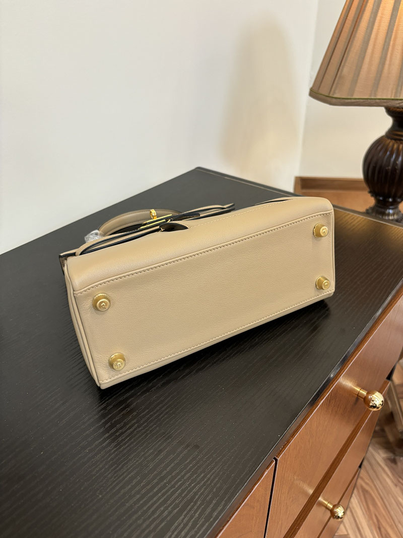 エルメス ケリー カラーマティック 定価 HERMES ケリー25 カラーマティック 内縫い トレンチ ヴォー・スイフト ゴールド金具 2524468 - 画像 (6)