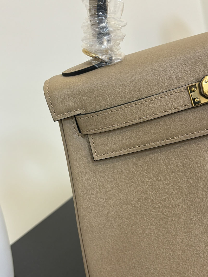 エルメス ケリー カラーマティック 定価 HERMES ケリー25 カラーマティック 内縫い トレンチ ヴォー・スイフト ゴールド金具 2524468 - 画像 (5)