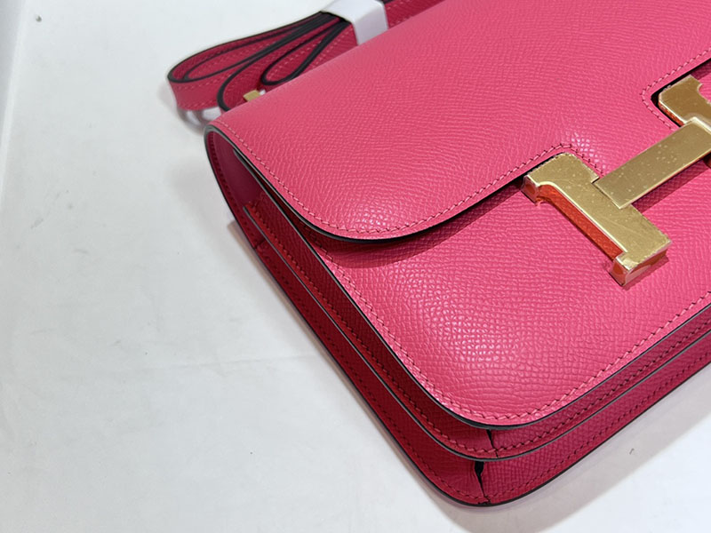 エルメススーパーコピー コンスタンス ミニ 定価 HERMES コンスタンス1 ミニ ローズアザレ ヴォーエプソン ゴールド金具 2524489 - 画像 (5)