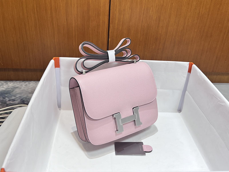 エルメススーパーコピー コンスタンス ミニ 定価 HERMES コンスタンス1 ミニ ローズサクラ ヴォーエプソン シルバー金具 2524491 - 画像 (9)