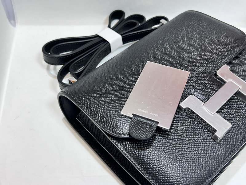 エルメススーパーコピー コンスタンス ミニ 定価 HERMES コンスタンス1 ミニ 黒 ブラック ヴォーエプソン シルバー金具 2524499 - 画像 (7)