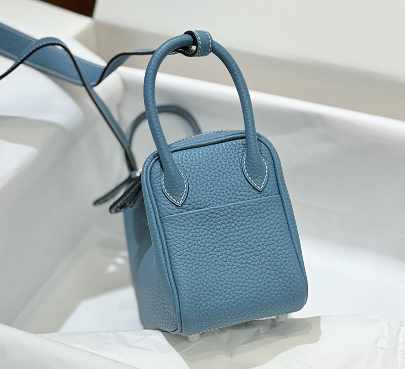 エルメス バッグ ショルダー リンディミニ 定価 HERMES ミニリンディ ニューブルージーン トリヨンクレマンス シルバー金具 2524525 - 画像 (8)