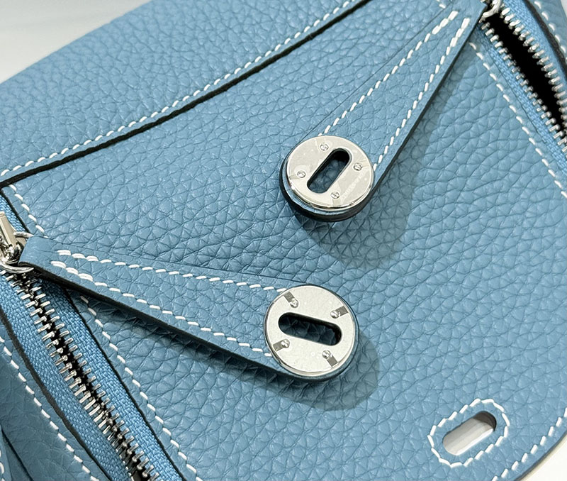 エルメス バッグ ショルダー リンディミニ 定価 HERMES ミニリンディ ニューブルージーン トリヨンクレマンス シルバー金具 2524525 - 画像 (2)
