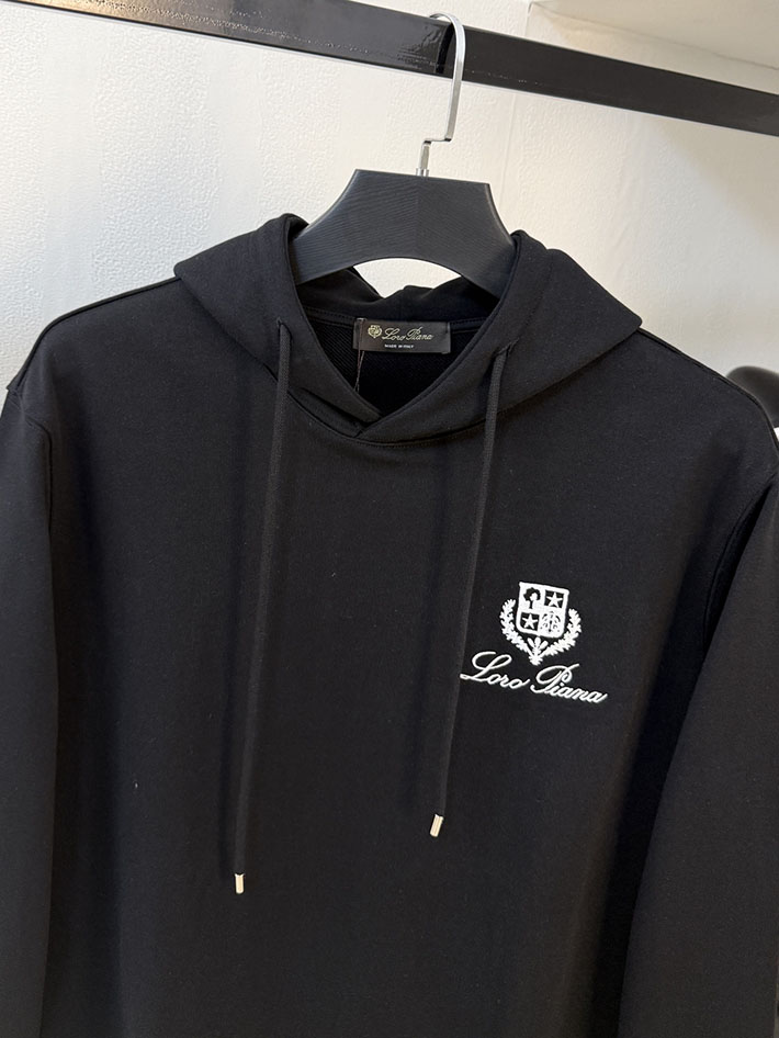Loro Piana ロロ・ピアーナ フーディー フラグメント パーカー ブラック 2524555 ロロピアーナ アウトレット - 画像 (11)