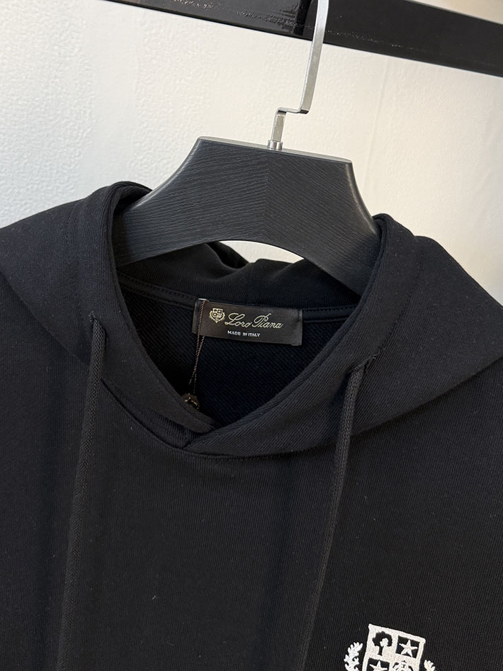 Loro Piana ロロ・ピアーナ フーディー フラグメント パーカー ブラック 2524555 ロロピアーナ アウトレット - 画像 (10)