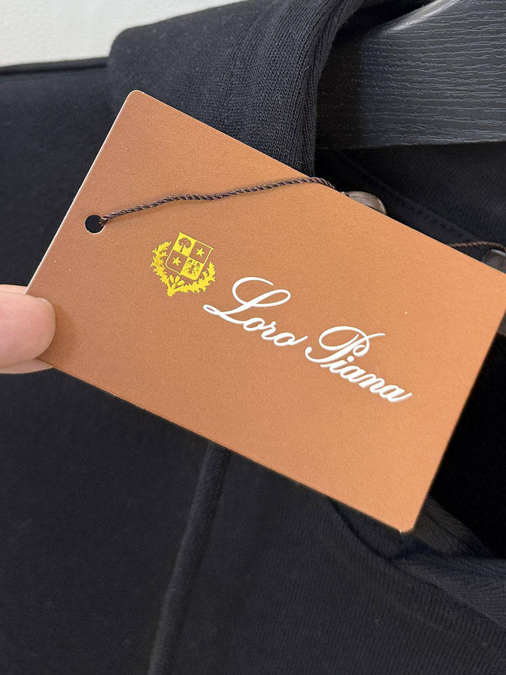 Loro Piana ロロ・ピアーナ フーディー フラグメント パーカー ブラック 2524555 ロロピアーナ アウトレット - 画像 (9)