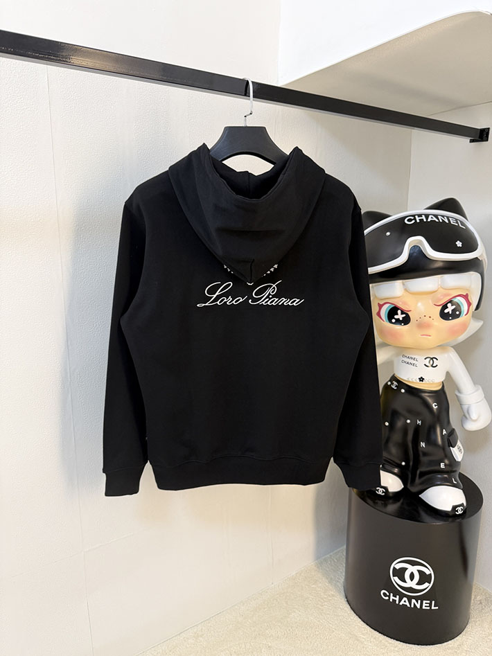 Loro Piana ロロ・ピアーナ フーディー フラグメント パーカー ブラック 2524555 ロロピアーナ アウトレット - 画像 (4)