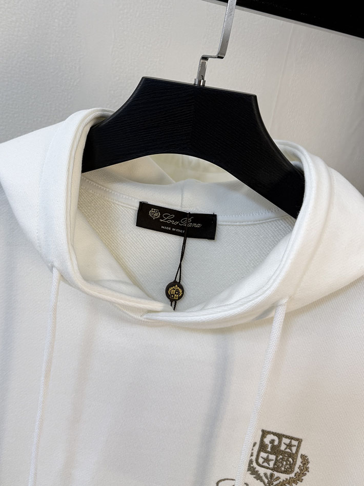 Loro Piana ロロ・ピアーナ フーディー フラグメント パーカー ホワイト 2524556 ロロピアーナ アウトレット - 画像 (10)