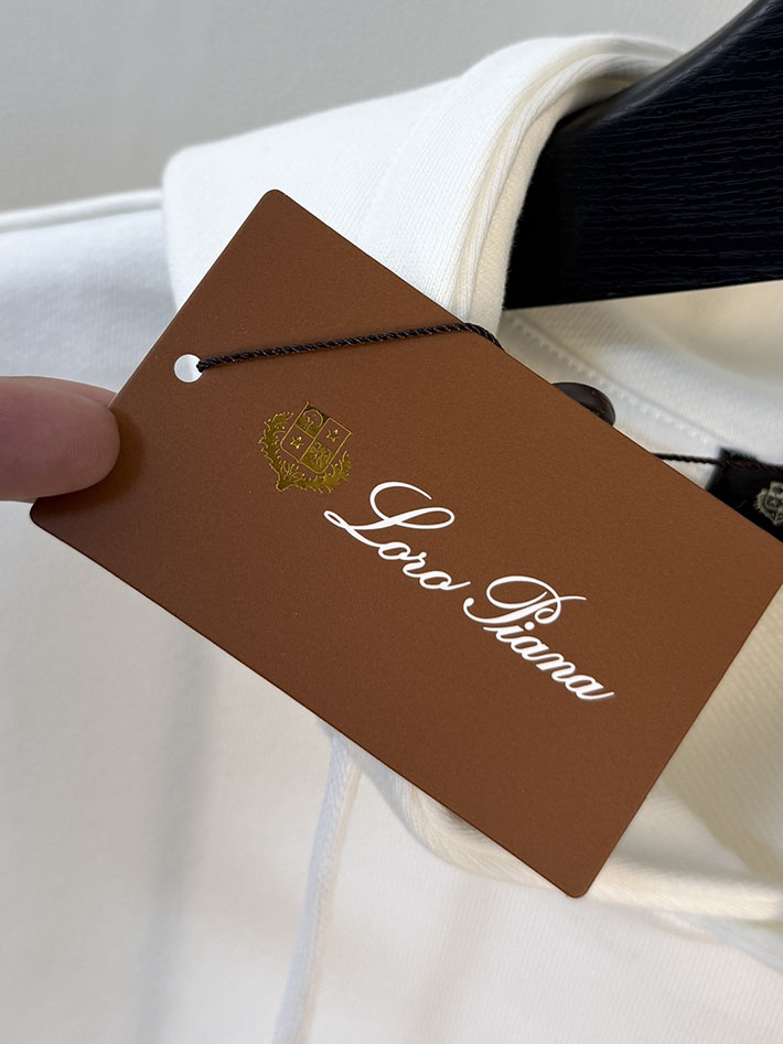 Loro Piana ロロ・ピアーナ フーディー フラグメント パーカー ホワイト 2524556 ロロピアーナ アウトレット - 画像 (9)