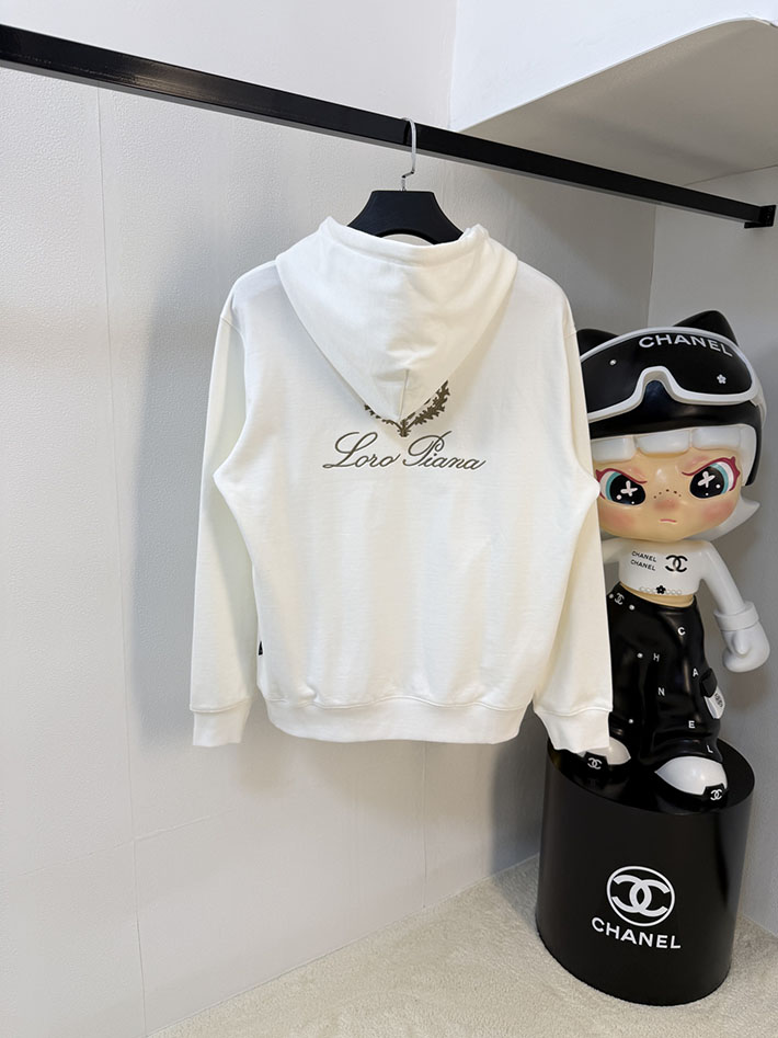 Loro Piana ロロ・ピアーナ フーディー フラグメント パーカー ホワイト 2524556 ロロピアーナ アウトレット - 画像 (4)