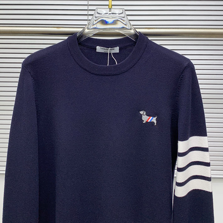 最高級トムブラウンスーパーコピー Thom Browne ウール セーター インターシャニット ネイビー 2524709 トムブラウン ニット - 画像 (9)