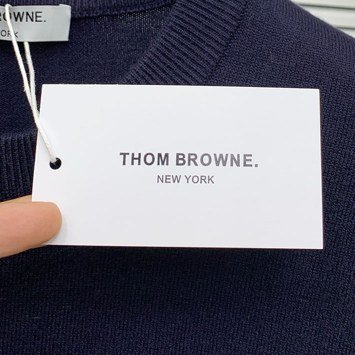 最高級トムブラウンスーパーコピー Thom Browne ウール セーター インターシャニット ネイビー 2524709 トムブラウン ニット - 画像 (8)