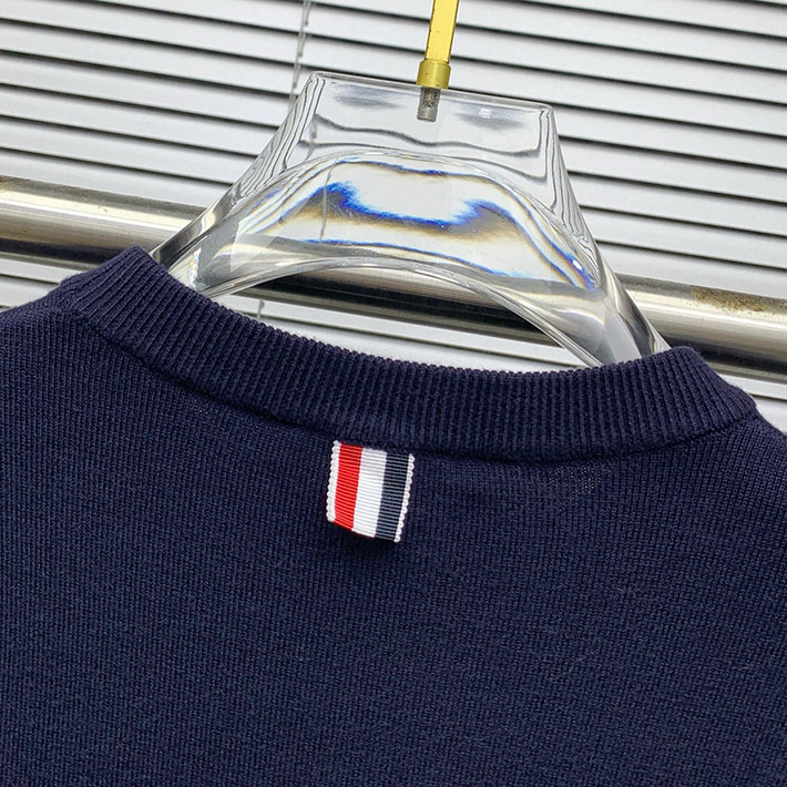 最高級トムブラウンスーパーコピー Thom Browne ウール セーター インターシャニット ネイビー 2524709 トムブラウン ニット - 画像 (3)