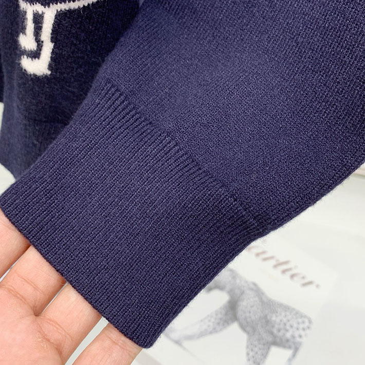 最高級トムブラウンスーパーコピー Thom Browne ウール セーター インターシャニット ネイビー 2524709 トムブラウン ニット - 画像 (2)