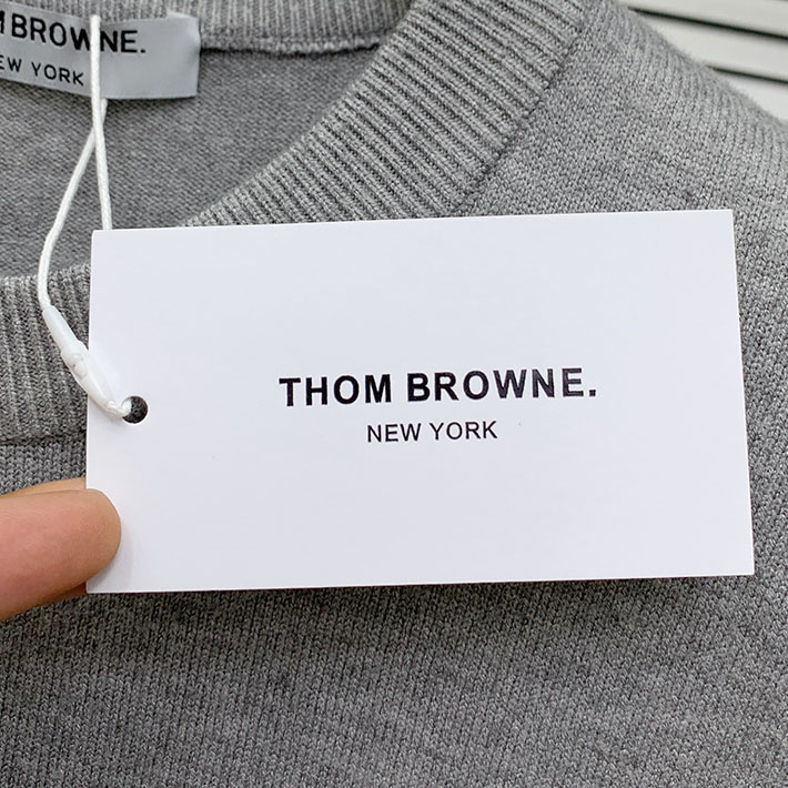 最高級トムブラウンスーパーコピー Thom Browne ウール セーター インターシャニット グレー 2524711 トムブラウン ニット - 画像 (8)