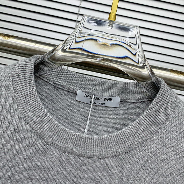 最高級トムブラウンスーパーコピー Thom Browne ウール セーター インターシャニット グレー 2524711 トムブラウン ニット - 画像 (7)