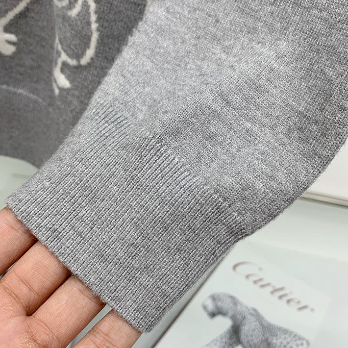 最高級トムブラウンスーパーコピー Thom Browne ウール セーター インターシャニット グレー 2524711 トムブラウン ニット - 画像 (2)