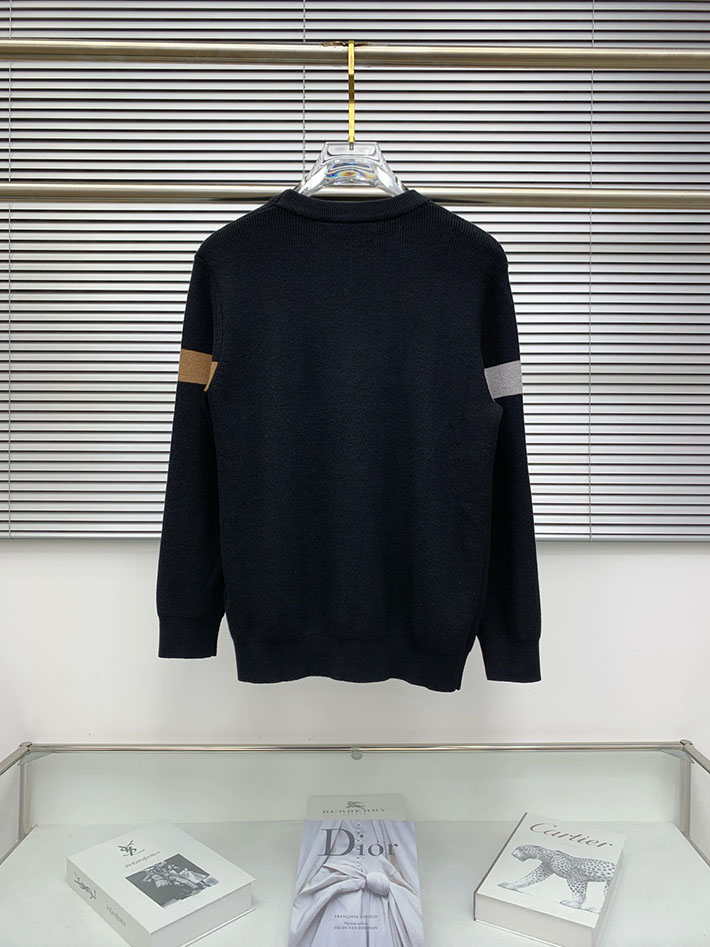最高級バーバリースーパーコピー BURBERRY メンズ セーター ニット ブランド ロゴ入り ブラック 2524713 バーバリー ニット - 画像 (3)