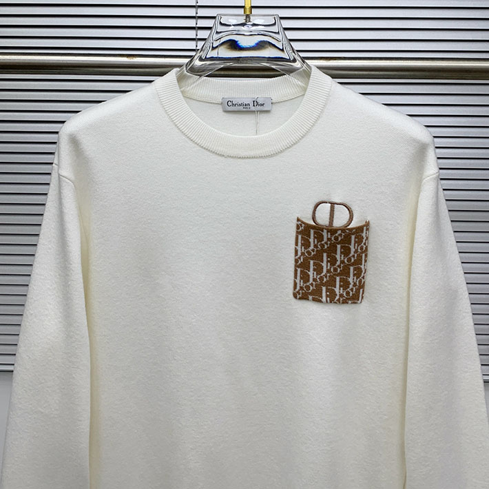 最高級ディオールスーパーコピー Dior セーター オブリーク ニット ウール メンズ ホワイト 2524730 ビジネス ニット おしゃれ - 画像 (9)