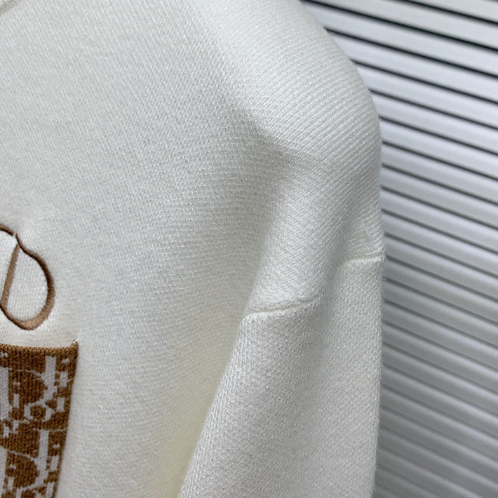 最高級ディオールスーパーコピー Dior セーター オブリーク ニット ウール メンズ ホワイト 2524730 ビジネス ニット おしゃれ - 画像 (4)