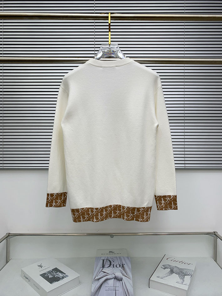 最高級ディオールスーパーコピー Dior セーター オブリーク ニット ウール メンズ ホワイト 2524730 ビジネス ニット おしゃれ - 画像 (3)