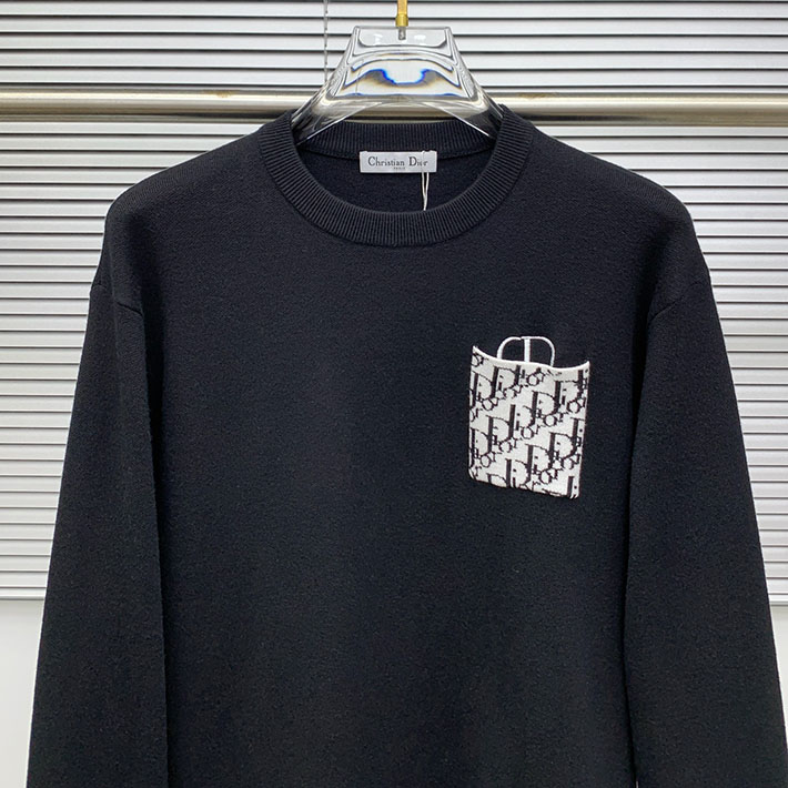 最高級ディオールスーパーコピー Dior セーター オブリーク ニット ウール メンズ ブラック 2524731 ビジネス ニット おしゃれ - 画像 (9)