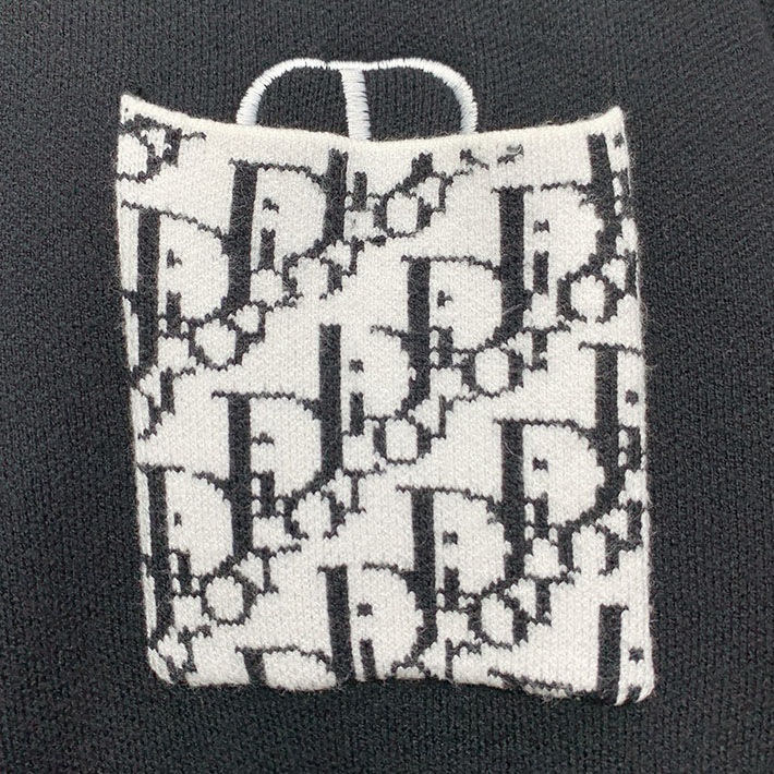 最高級ディオールスーパーコピー Dior セーター オブリーク ニット ウール メンズ ブラック 2524731 ビジネス ニット おしゃれ - 画像 (5)