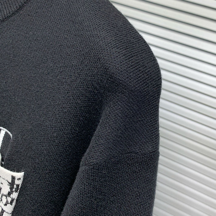 最高級ディオールスーパーコピー Dior セーター オブリーク ニット ウール メンズ ブラック 2524731 ビジネス ニット おしゃれ - 画像 (4)