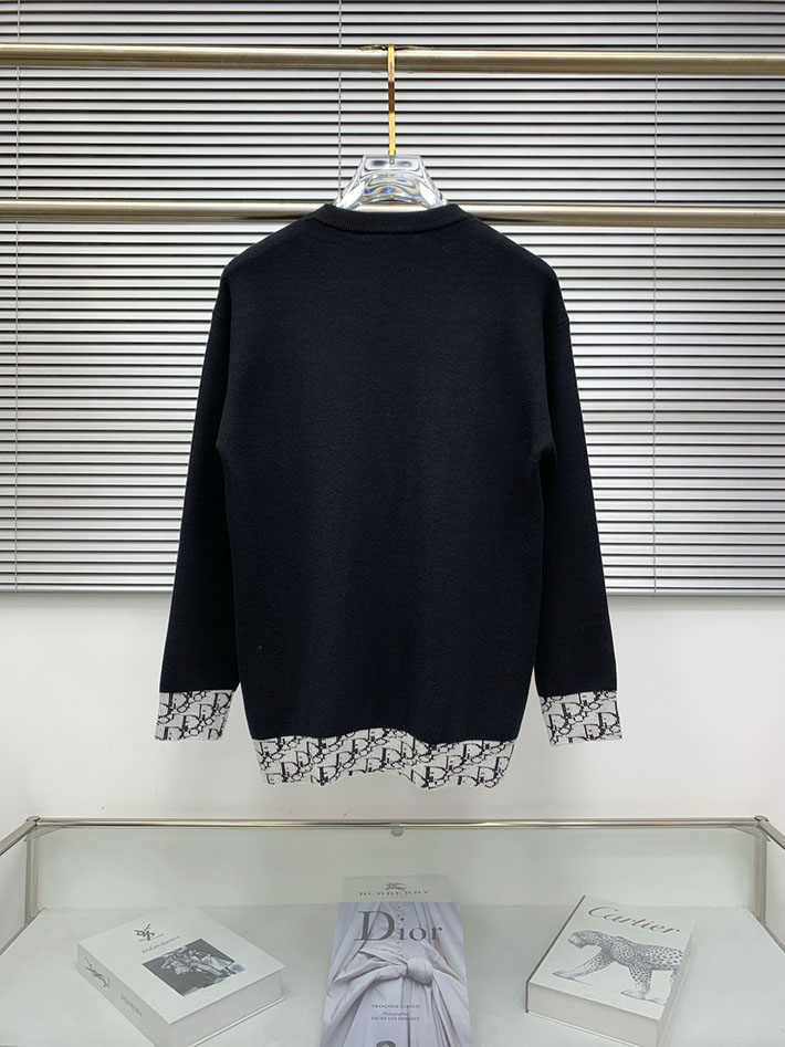最高級ディオールスーパーコピー Dior セーター オブリーク ニット ウール メンズ ブラック 2524731 ビジネス ニット おしゃれ - 画像 (2)