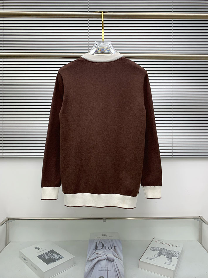 最高級フェンディスーパーコピー FENDI セーター ブランドロゴ ニット クルーネック ブラウン 2524738 フェンディ セーター メンズ - 画像 (3)