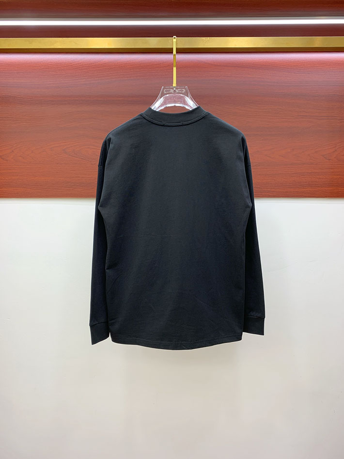最高級ディオールスーパーコピー Christian Dior Paris ロング Tシャツ ブラック 2524740 ディオール tシャツ メンズ - 画像 (3)