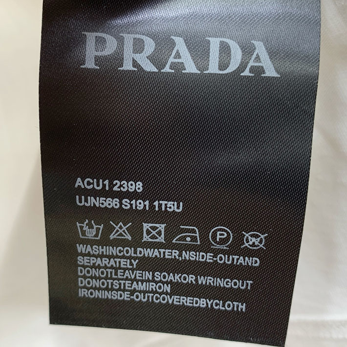 最高級プラダスーパーコピー PRADA トライアングルロゴ 長袖シャツ トップス ロンシャン ホワイト 2524744 プラダ Tシャツ アウトレット - 画像 (3)